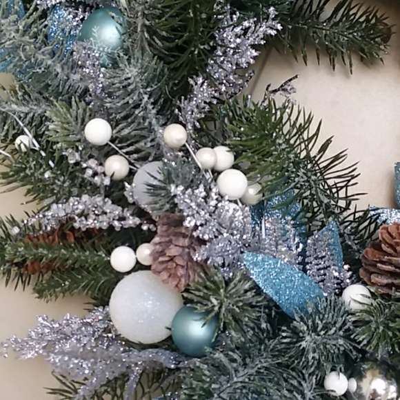 Frosty Everygreen Wreath by Wreathy Wonders - Picture 2 of 4